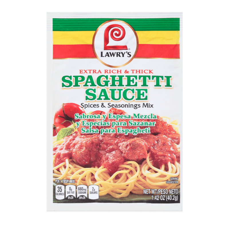 Lawry,S Spatini Spaghetti Sauce Seasoning Mix, 15 Oz - One 15 Ounce Packet  Of Spaghetti Seasoning Mix, Ideal For Creating Flavorful Italian Sauce 