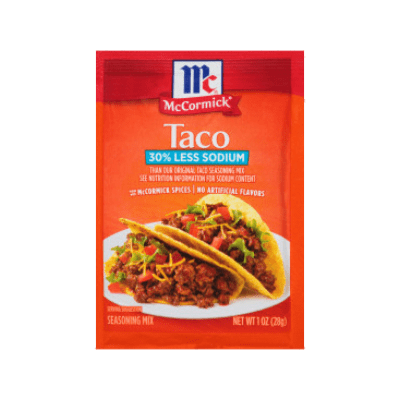 McCormick® 30% Less Sodium Mild Taco Seasoning Mix