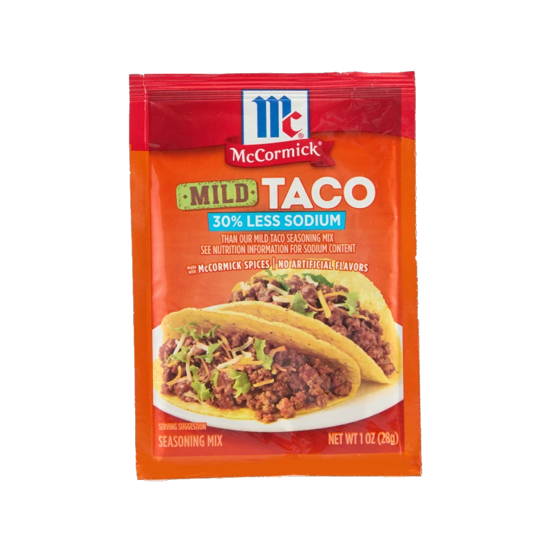 Mccormick® 30 Less Sodium Mild Taco Seasoning Mix Mccormick 8980